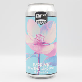 This is a can of Pressure Drop - Imprints - 4.2% (440ml). It is a Pale Ale craft beer available to buy from Ghost Whale, voted London's best craft beer shop.