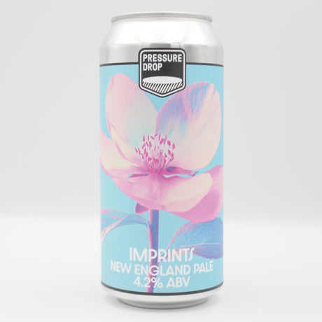 This is a can of Pressure Drop - Imprints - 4.2% (440ml). It is a Pale Ale craft beer available to buy from Ghost Whale, voted London's best craft beer shop.