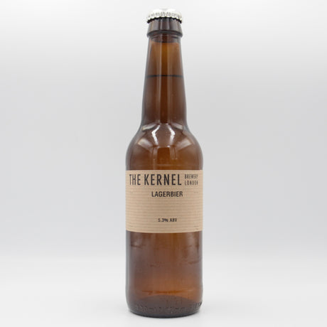 This is a bottle of The Kernel - Lagerbier - 5.2% (500ml). It is a Lager / Pilsner / Kölsch craft beer available to buy from Ghost Whale, voted London's best craft beer shop.