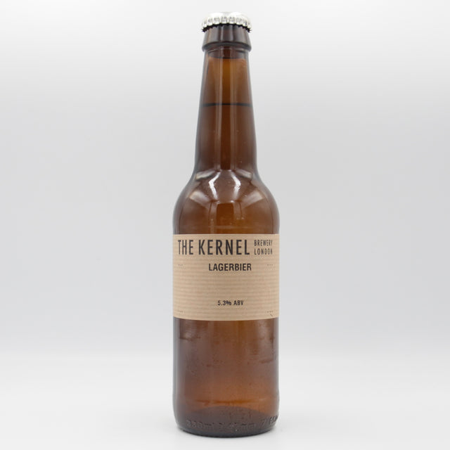 This is a bottle of The Kernel - Lagerbier - 5.2% (500ml). It is a Lager / Pilsner / Kölsch craft beer available to buy from Ghost Whale, voted London's best craft beer shop.