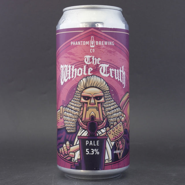 This is a can of Phantom Brewing Co - The Whole Truth - 5.7% (440ml). It is a Pale Ale craft beer available to buy from Ghost Whale, voted London's best craft beer shop.