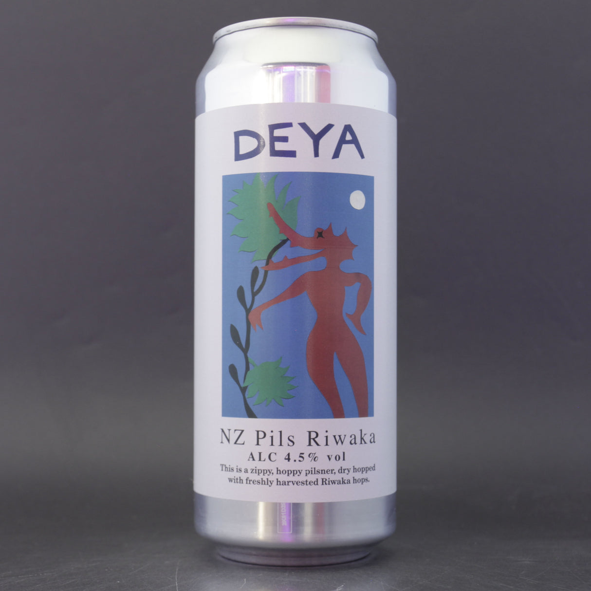 This is a can of DEYA - NZ Pils: Riwaka - 4.5% (500ml). It is a Lager / Pilsner / Kölsch craft beer available to buy from Ghost Whale, voted London's best craft beer shop.