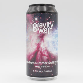 This is a can of Gravity Well - Starlight Dimmer Switch v4 - 5% (440ml). It is a Pale Ale craft beer available to buy from Ghost Whale, voted London's best craft beer shop.