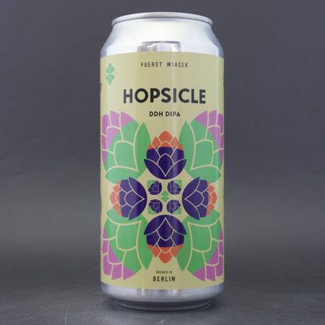 This is a can of Fuerst Wiacek / Verdant - Hopsicle (2025) - 8% (440ml). It is a Double IPA craft beer available to buy from Ghost Whale, voted London's best craft beer shop.