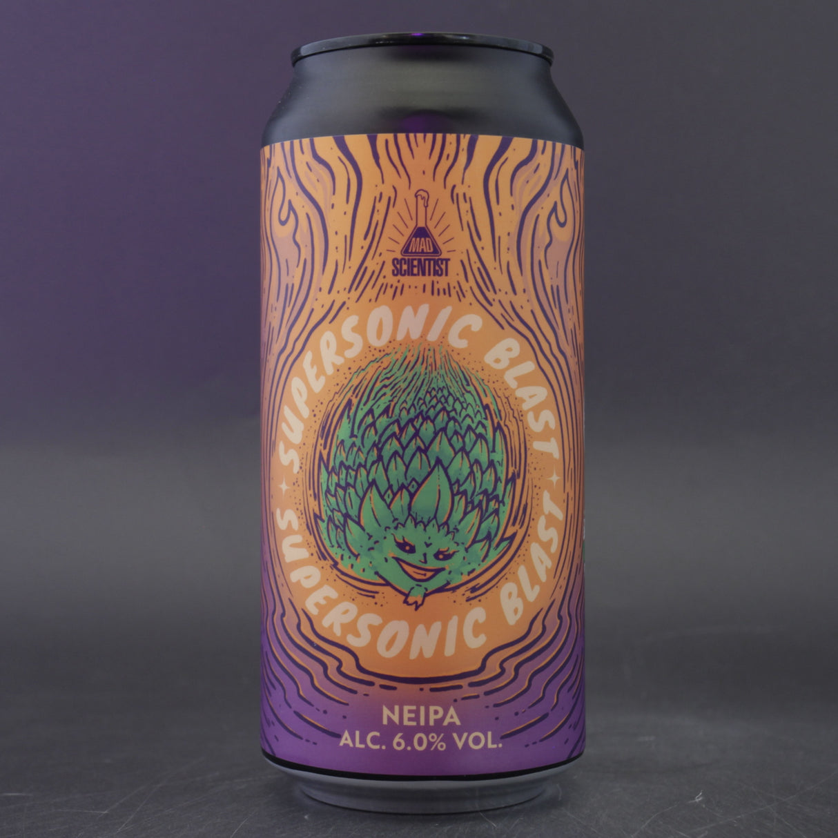 This is a can of Mad Scientist - Supersonic Blast - 6% (440ml). It is a IPA craft beer available to buy from Ghost Whale, voted London's best craft beer shop.