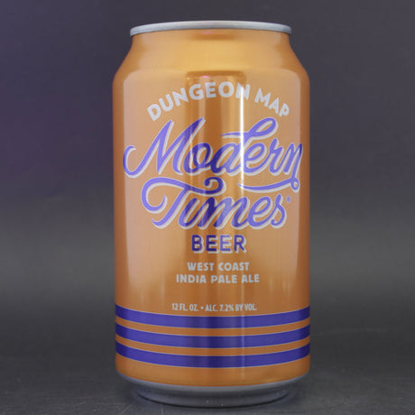 This is a can of Modern Times - Dungeon Map - 7.2% (355ml). It is a IPA craft beer available to buy from Ghost Whale, voted London's best craft beer shop.