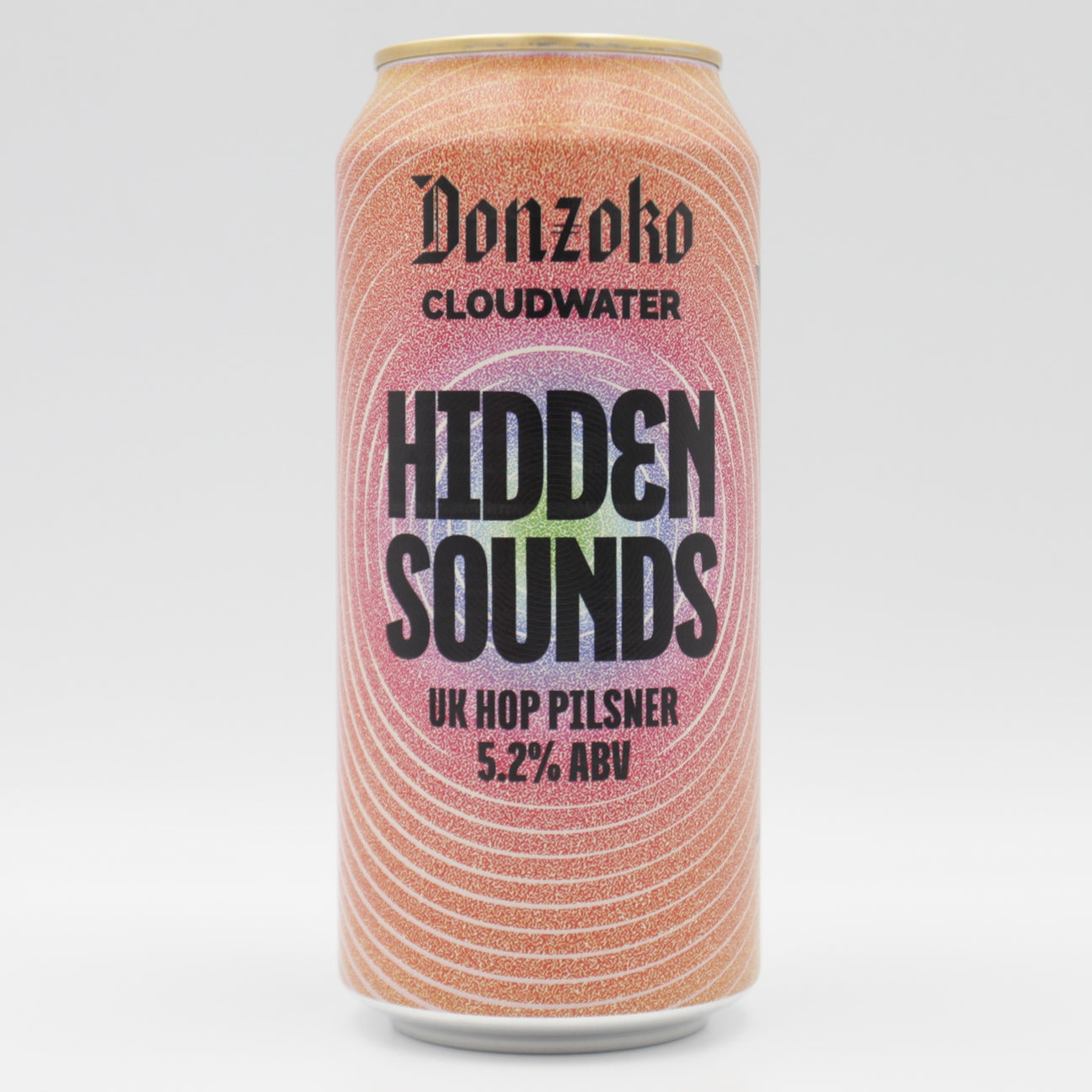 This is a can of Donzoko / Cloudwater - Hidden Sounds - 5.2% (440ml). It is a Lager / Pilsner / Kölsch craft beer available to buy from Ghost Whale, voted London's best craft beer shop.