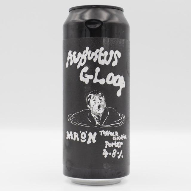This is a can of Baron - Augustus Gloop - 4.8% (500ml). It is a Stout / Porter craft beer available to buy from Ghost Whale, voted London's best craft beer shop.