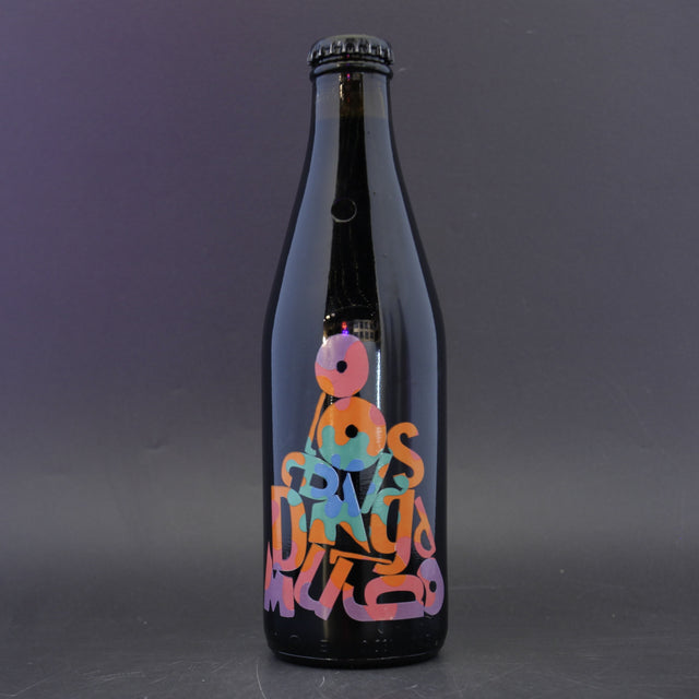 This is a bottle of Omnipollo / Dugges - Anagram Double B.A. Blueberry Cheesecake Stout - 14% (330ml). It is a Imperial Stout / Porter craft beer available to buy from Ghost Whale, voted London's best craft beer shop.