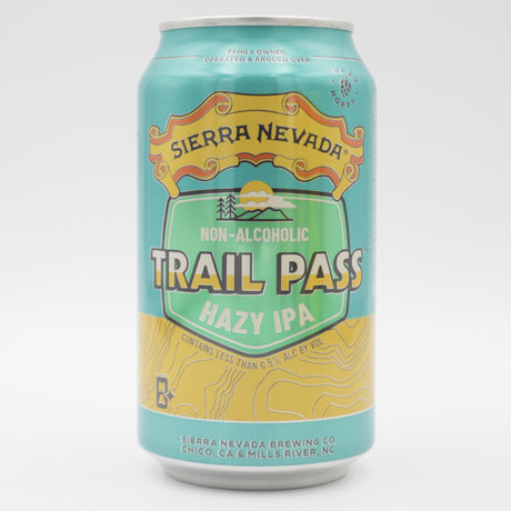 This is a bottle of Sierra Nevada - Trail Pass: Hazy IPA - 0.5% (355ml). It is a IPA craft beer available to buy from Ghost Whale, voted London's best craft beer shop.