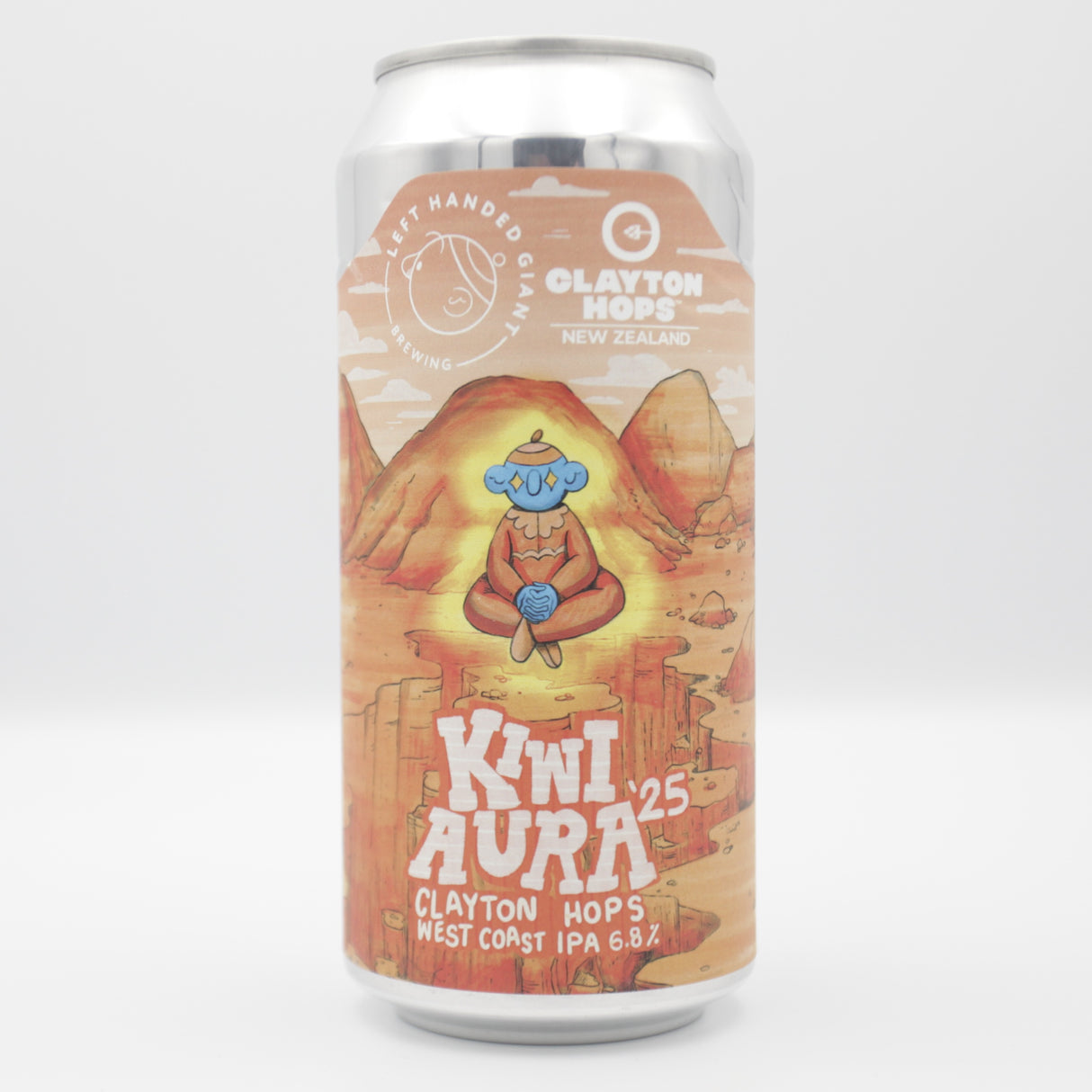 This is a can of Left Handed Giant - Kiwi Aura '25: Clayton Hops - 6.8% (440ml). It is a IPA craft beer available to buy from Ghost Whale, voted London's best craft beer shop.