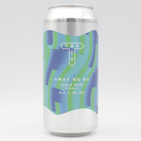 This is a can of Track - Away We Go - 2.8% (440ml). It is a Pale Ale craft beer available to buy from Ghost Whale, voted London's best craft beer shop.