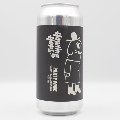 This is a can of Howling Hops - Party Wave - 4.5% (440ml). It is a Pale Ale craft beer available to buy from Ghost Whale, voted London's best craft beer shop.