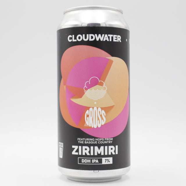 This is a can of Cloudwater / Gross - Zirimiri - 7% (440ml). It is a IPA craft beer available to buy from Ghost Whale, voted London's best craft beer shop.