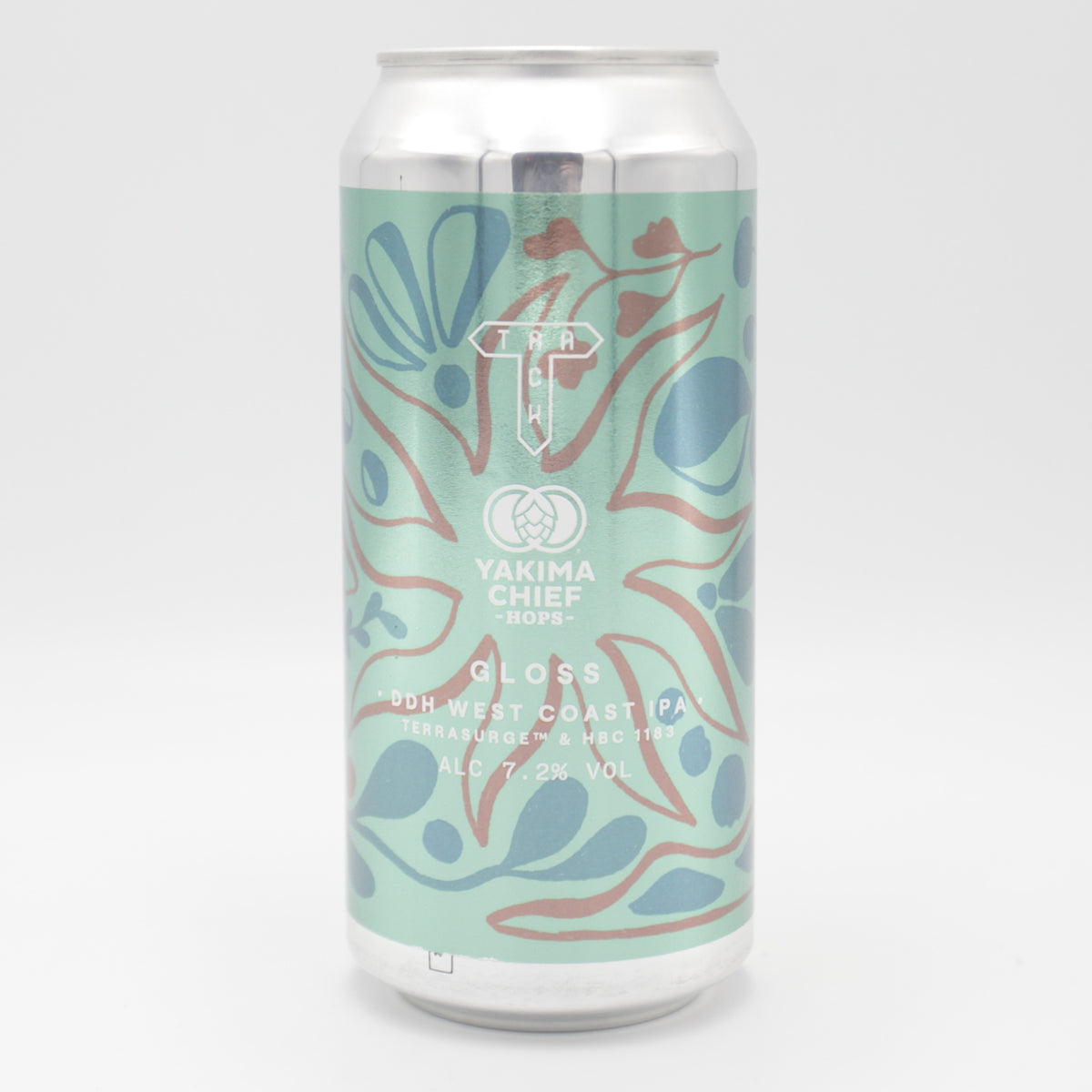 This is a can of Track - Gloss - 7.2% (440ml). It is a IPA craft beer available to buy from Ghost Whale, voted London's best craft beer shop.