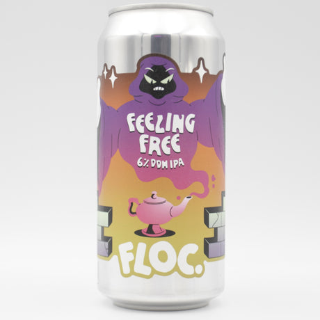This is a can of Floc - Feeling Free - 6% (440ml). It is a IPA craft beer available to buy from Ghost Whale, voted London's best craft beer shop.