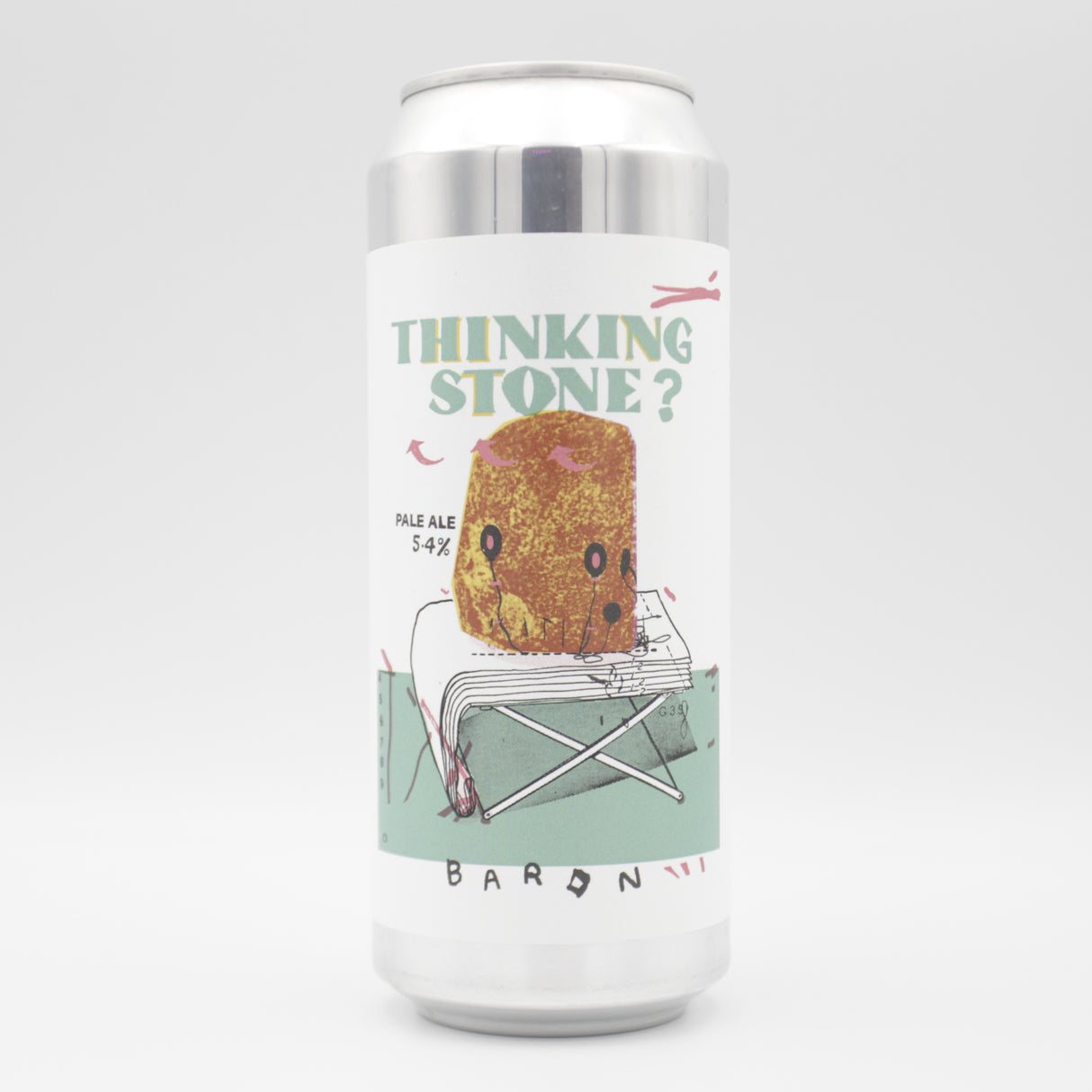 This is a can of Baron - Thinking Stone - 5.4% (500ml). It is a Pale Ale craft beer available to buy from Ghost Whale, voted London's best craft beer shop.