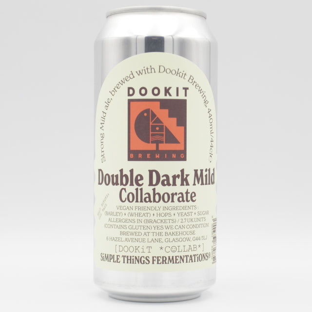 This is a can of Simple Things Fermentations - Double Dark Mild - 6.2% (440ml). It is a Traditional English Ale craft beer available to buy from Ghost Whale, voted London's best craft beer shop.