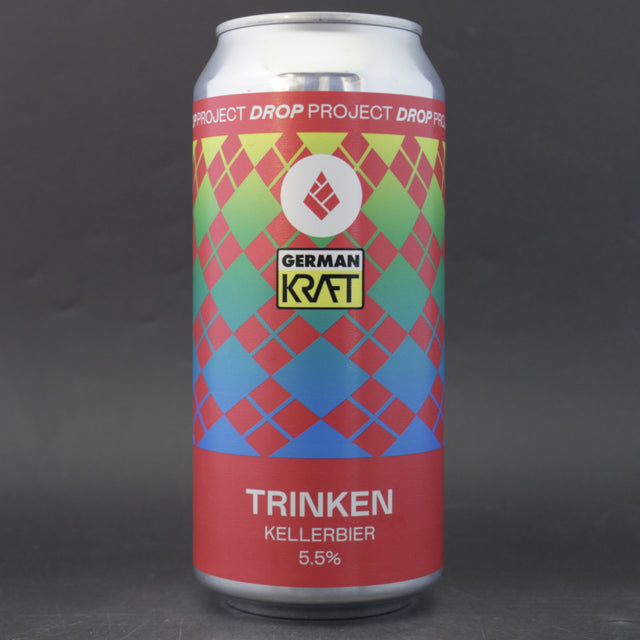 This is a can of Drop Project - Trinken - 5.5% (440ml). It is a Lager / Pilsner / Kölsch craft beer available to buy from Ghost Whale, voted London's best craft beer shop.