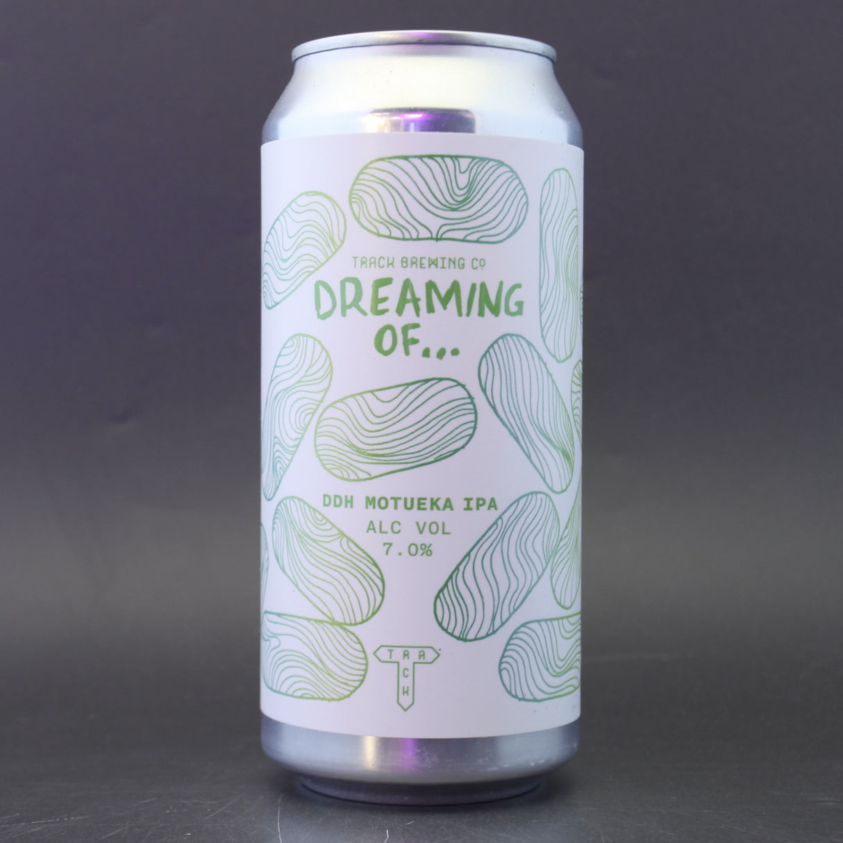 This is a can of Track - Dreaming Of... DDH Motueka - 7% (440ml). It is a IPA craft beer available to buy from Ghost Whale, voted London's best craft beer shop.