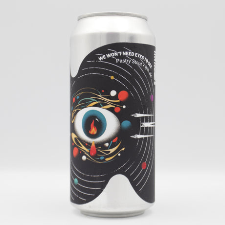 This is a can of Sureshot / Lervig - We Won't Need Eyes To See - 8% (440ml). It is a Imperial Stout / Porter craft beer available to buy from Ghost Whale, voted London's best craft beer shop.