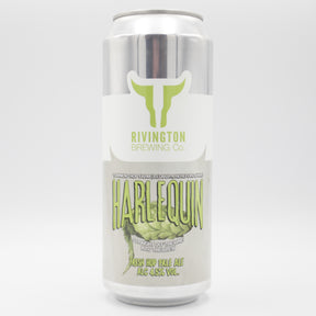 This is a can of Rivington - Harlequin - 4.5% (500ml). It is a Pale Ale craft beer available to buy from Ghost Whale, voted London's best craft beer shop.