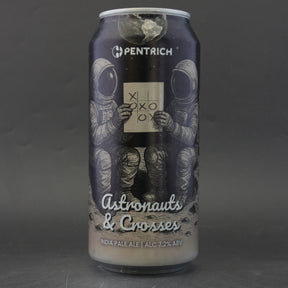 This is a can of Pentrich - Astronauts & Crosses - 7.2% (440ml). It is a IPA craft beer available to buy from Ghost Whale, voted London's best craft beer shop.