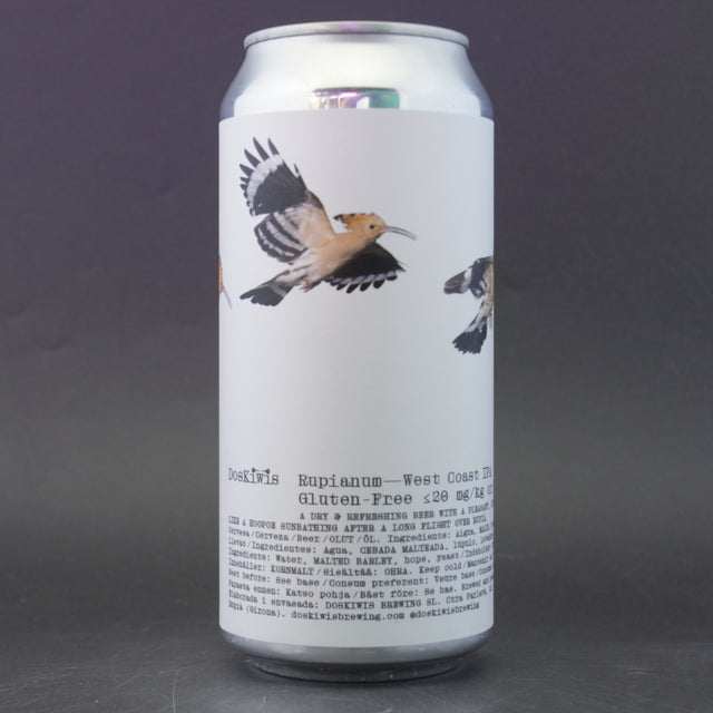 This is a can of Doskiwis - Rupianum - 6% (440ml). It is a IPA craft beer available to buy from Ghost Whale, voted London's best craft beer shop.