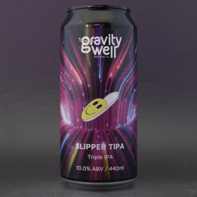 This is a can of Gravity Well - Sipper TIPA - 10% (440ml). It is a Triple IPA craft beer available to buy from Ghost Whale, voted London's best craft beer shop.