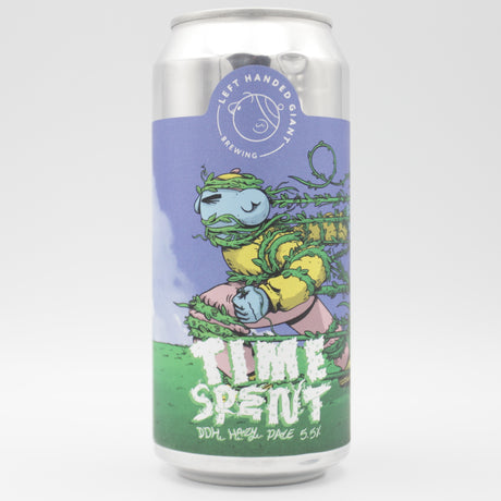 This is a can of Left Handed Giant - Time Spent - 5.5% (440ml). It is a Pale Ale craft beer available to buy from Ghost Whale, voted London's best craft beer shop.