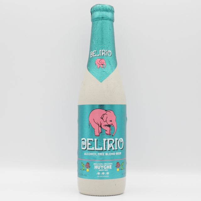 This is a bottle of Huyghe - Delirio - 0.3% (330ml). It is a Belgian Style craft beer available to buy from Ghost Whale, voted London's best craft beer shop.