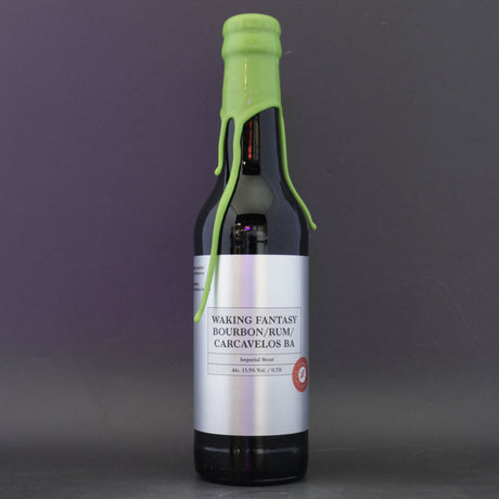 This is a bottle of Puhaste - Waking Fantasty BA (Silver Series) - 13.5% (330ml). It is a Imperial Stout / Porter craft beer available to buy from Ghost Whale, voted London's best craft beer shop.