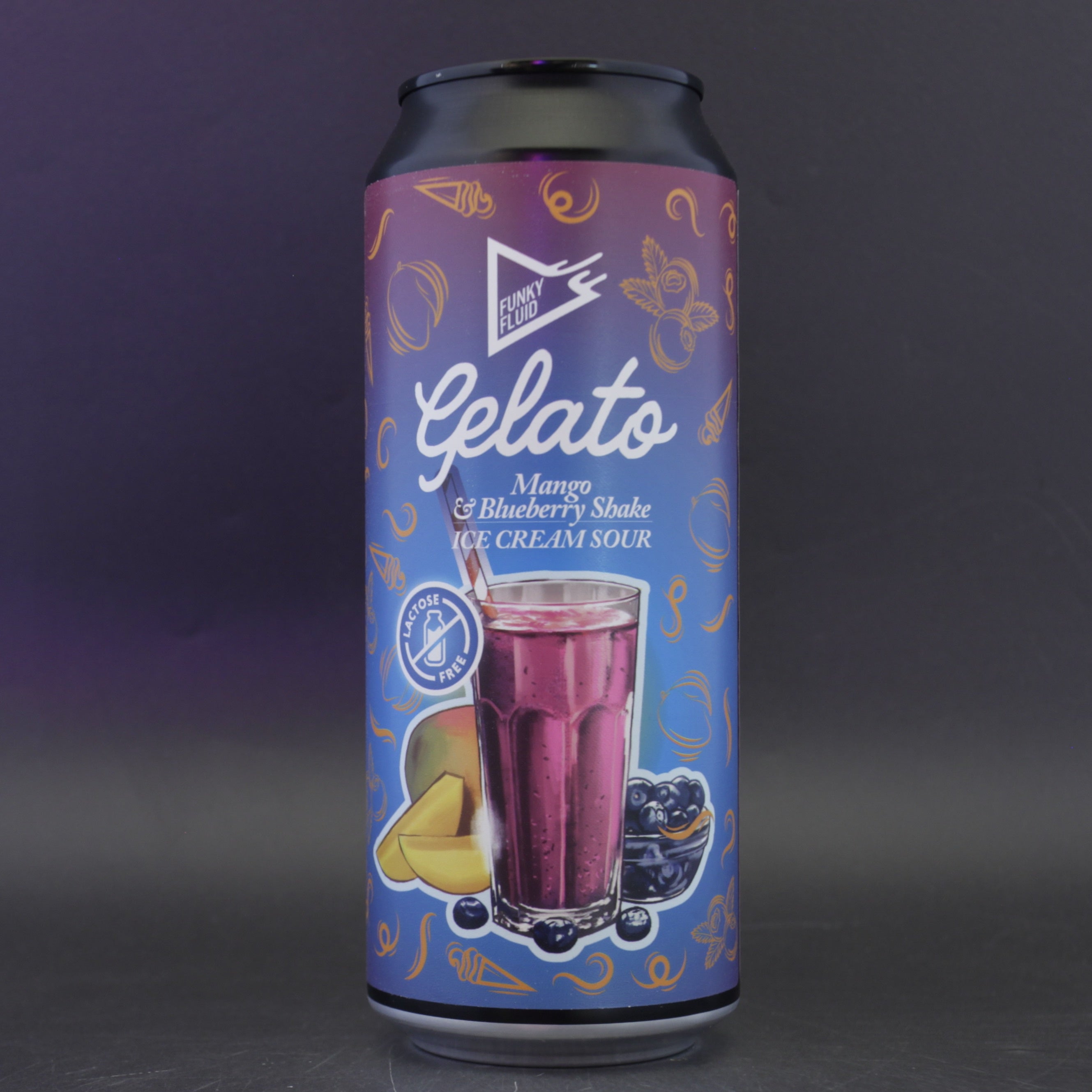 Funky Fluid - Gelato: Mango Blueberry Shake - 5.5% (500ml) - Ghost Whale