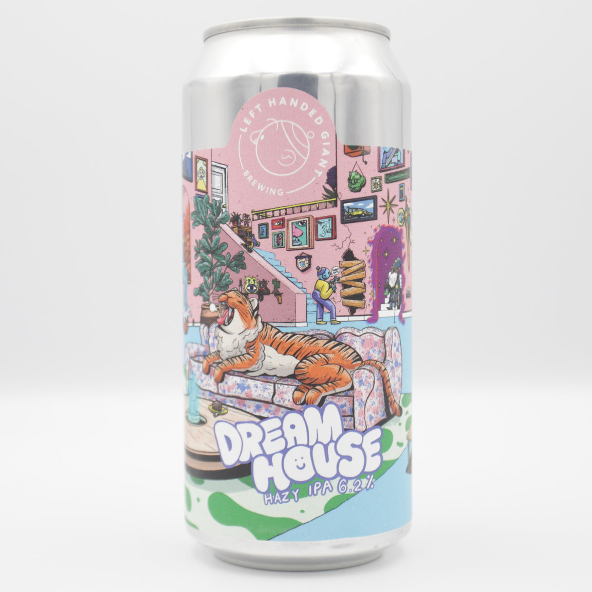 This is a can of Left Handed Giant - Dream House (GF) - 6.2% (440ml). It is a IPA craft beer available to buy from Ghost Whale, voted London's best craft beer shop.