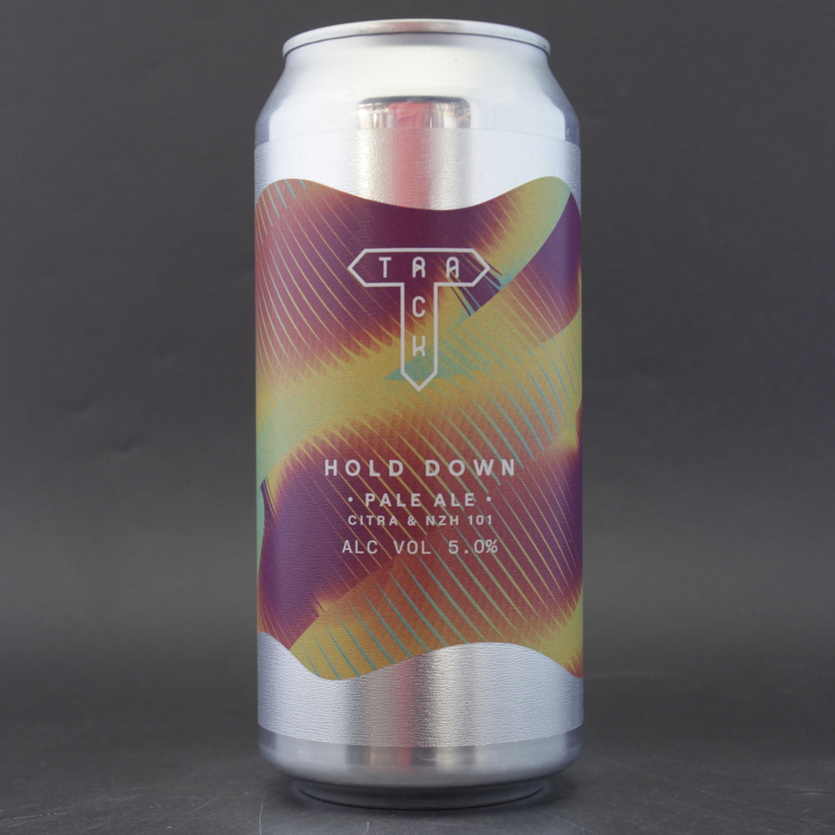 This is a can of Track - Hold Down - 5% (440ml). It is a Pale Ale craft beer available to buy from Ghost Whale, voted London's best craft beer shop.