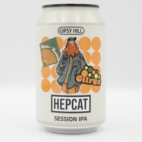 This is a can of Gipsy Hill - Hepcat - 4.6% (330ml). It is a Session IPA craft beer available to buy from Ghost Whale, voted London's best craft beer shop.