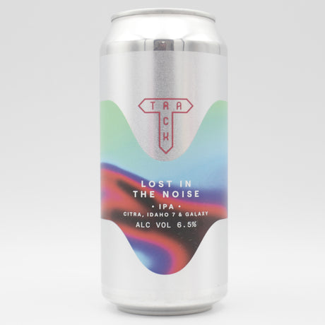 This is a can of Track - Lost In The Noise - 6.5% (440ml). It is a IPA craft beer available to buy from Ghost Whale, voted London's best craft beer shop.