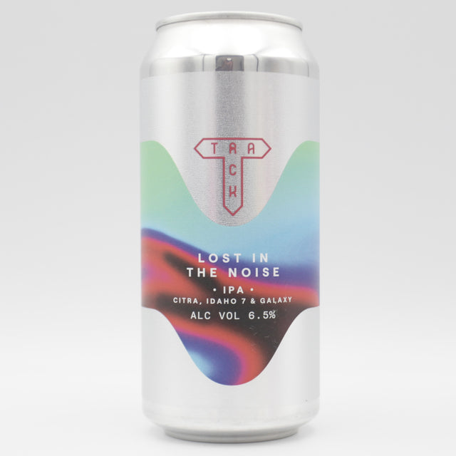 This is a can of Track - Lost In The Noise - 6.5% (440ml). It is a IPA craft beer available to buy from Ghost Whale, voted London's best craft beer shop.