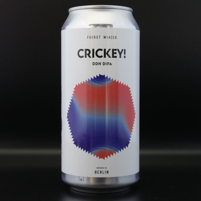 This is a can of Fuerst Wiacek / Track - Crickey! - 8% (440ml). It is a Double IPA craft beer available to buy from Ghost Whale, voted London's best craft beer shop.