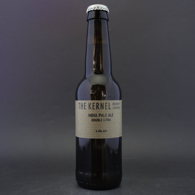 This is a bottle of The Kernel - IPA: Double Citra - 8.4% (330ml). It is a Double IPA craft beer available to buy from Ghost Whale, voted London's best craft beer shop.