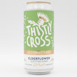 This is a can of Thistly Cross - Alcohol Free Elderflower Cider - 0.5% (440ml). It is a  craft cider available to buy from Ghost Whale, voted London's best craft beer shop.