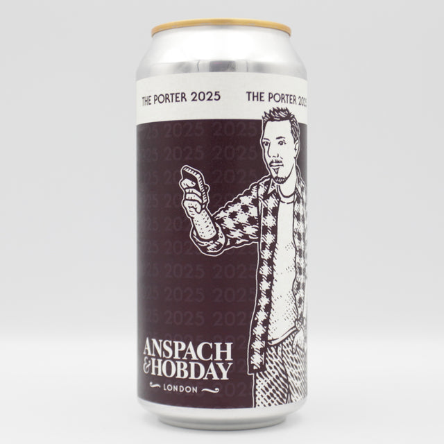 This is a can of Anspach & Hobday - The Porter - 6.7% (440ml). It is a Stout / Porter craft beer available to buy from Ghost Whale, voted London's best craft beer shop.