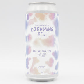 This is a can of Track - Dreaming Of... DDH Nelson - 7% (440ml). It is a IPA craft beer available to buy from Ghost Whale, voted London's best craft beer shop.