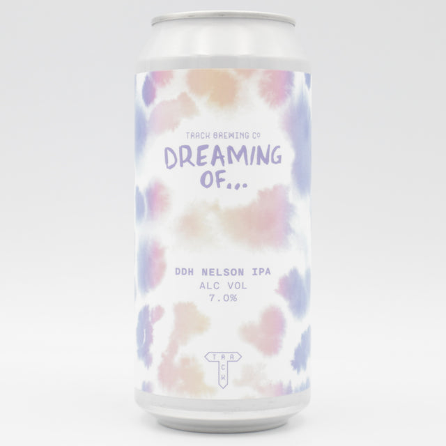 This is a can of Track - Dreaming Of... DDH Nelson - 7% (440ml). It is a IPA craft beer available to buy from Ghost Whale, voted London's best craft beer shop.