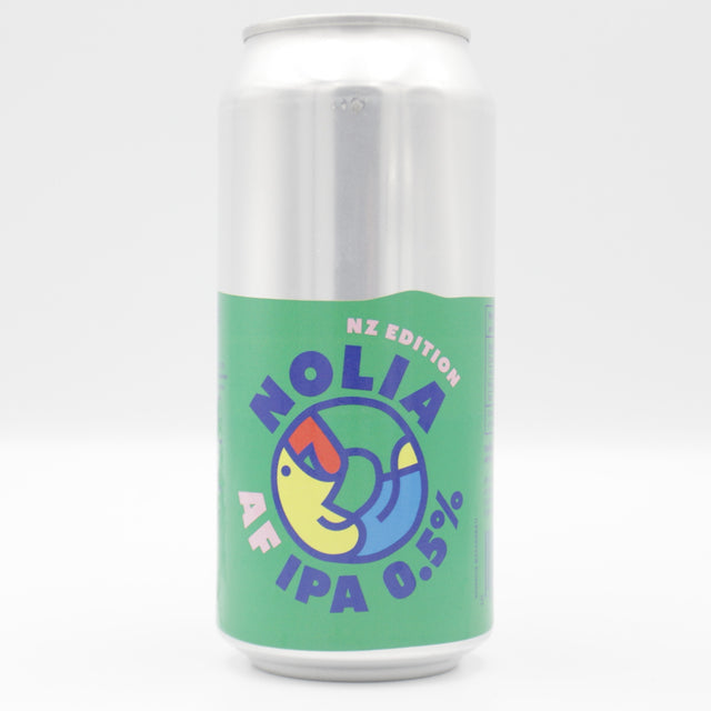 This is a can of Nolia - Nolia IPA: New Zealand Edition - 0.5% (440ml). It is a IPA craft beer available to buy from Ghost Whale, voted London's best craft beer shop.