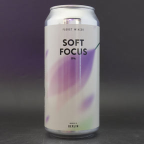 This is a can of Fuerst Wiacek - Soft Focus - 6.8% (440ml). It is a IPA craft beer available to buy from Ghost Whale, voted London's best craft beer shop.