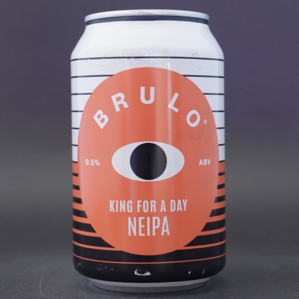 This is a can of Brulo - King For A Day - 0.5% (330ml). It is a IPA craft beer available to buy from Ghost Whale, voted London's best craft beer shop.