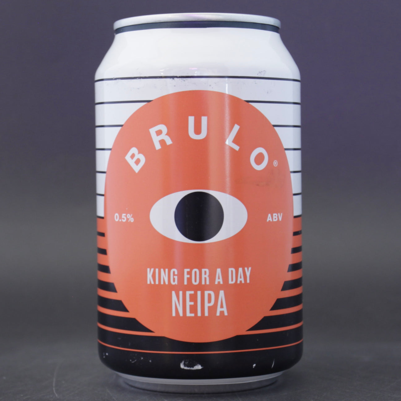 This is a can of Brulo - King For A Day - 0.5% (330ml). It is a IPA craft beer available to buy from Ghost Whale, voted London's best craft beer shop.