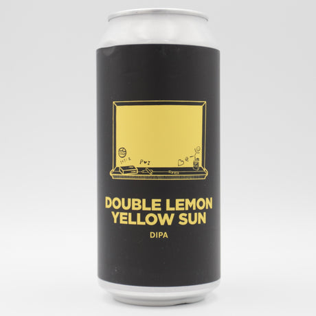 This is a can of Pomona Island - Double Lemon Yellow Sun - 8% (440ml). It is a Double IPA craft beer available to buy from Ghost Whale, voted London's best craft beer shop.