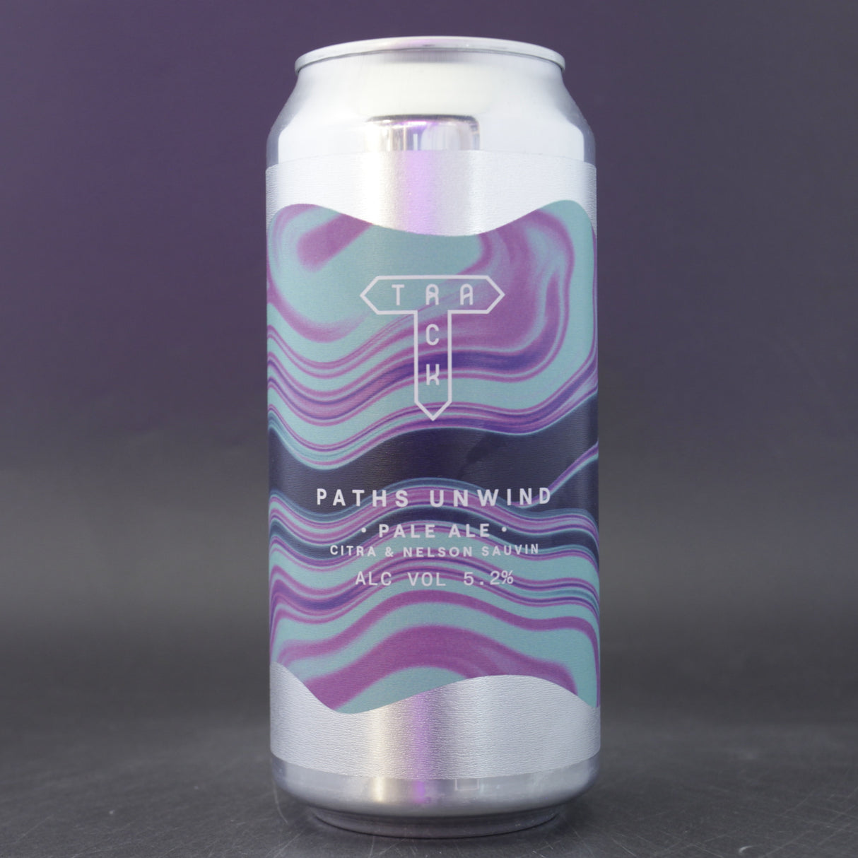 This is a can of Track - Paths Unwind - 5.2% (440ml). It is a Pale Ale craft beer available to buy from Ghost Whale, voted London's best craft beer shop.